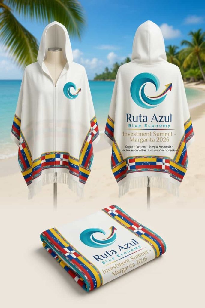 poncho ruta azul